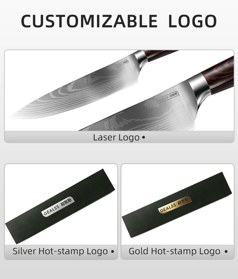 5-piece-hollow stainless steel handle Kitchen Knife Set detail