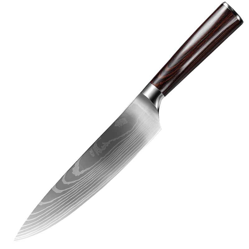 8-Inch Damascus Laser-Pattern Chef's Knife