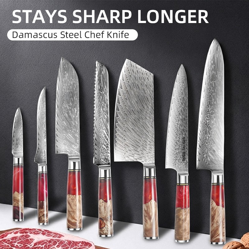 9CR18MOV CORE STEEL KNIFE SET FOR HOME USED 2