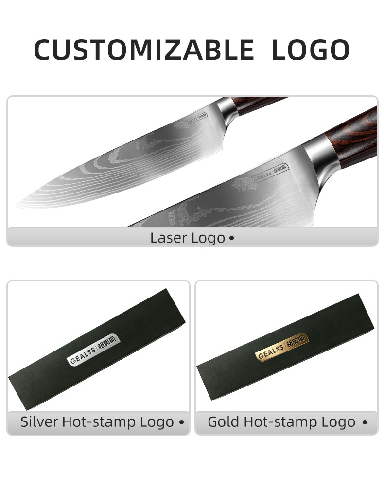 Damascus 9-inch Chef's Knife for house or commercial used detail