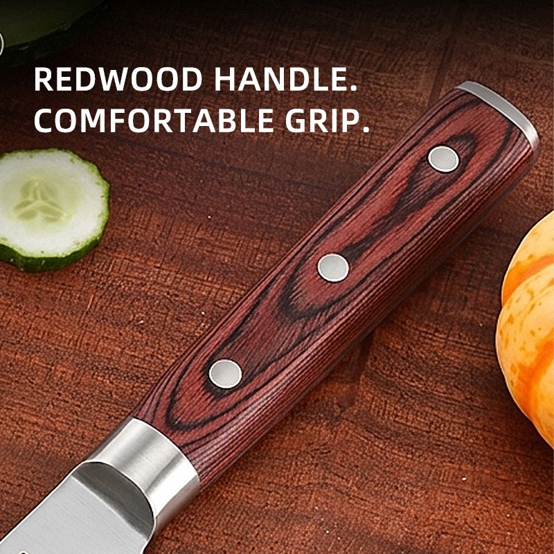 64 Layer  Set Wood Handle with double steel bolster Kitchen Knife for outdoor camping 4